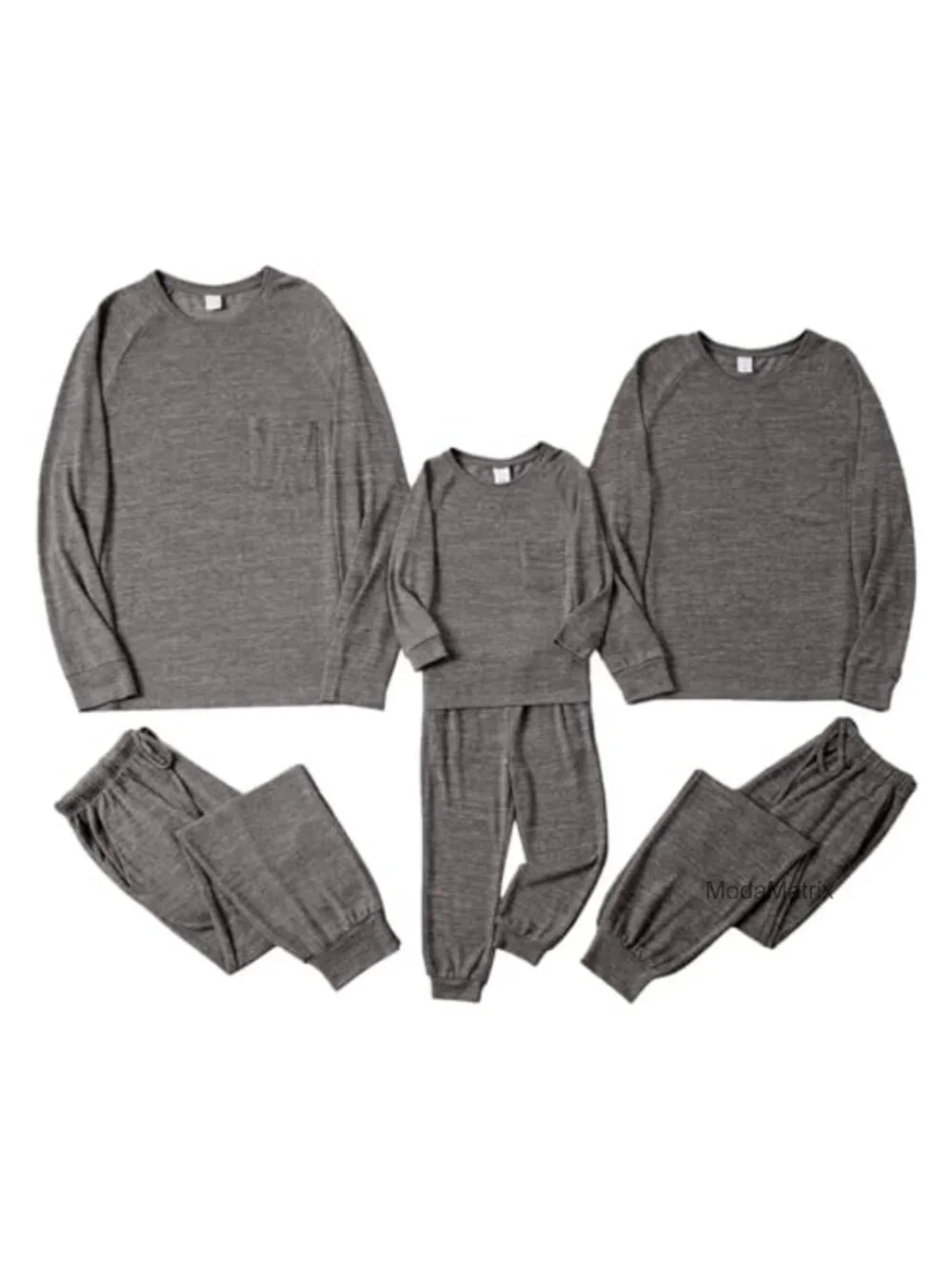 Kids Pajama Set Long Sleeve Lounge Set with Pockets